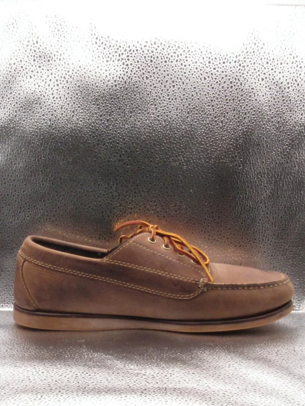 LL Bean Boat Shoes Men 11 D Brown Signature Jackman Blucher Moc Leather 281250